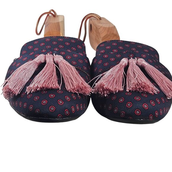 Birdies Women Slip-On Loafer Pink Tassels 9 Quiet Luxury Old Money Capsule - Picture 2 of 9